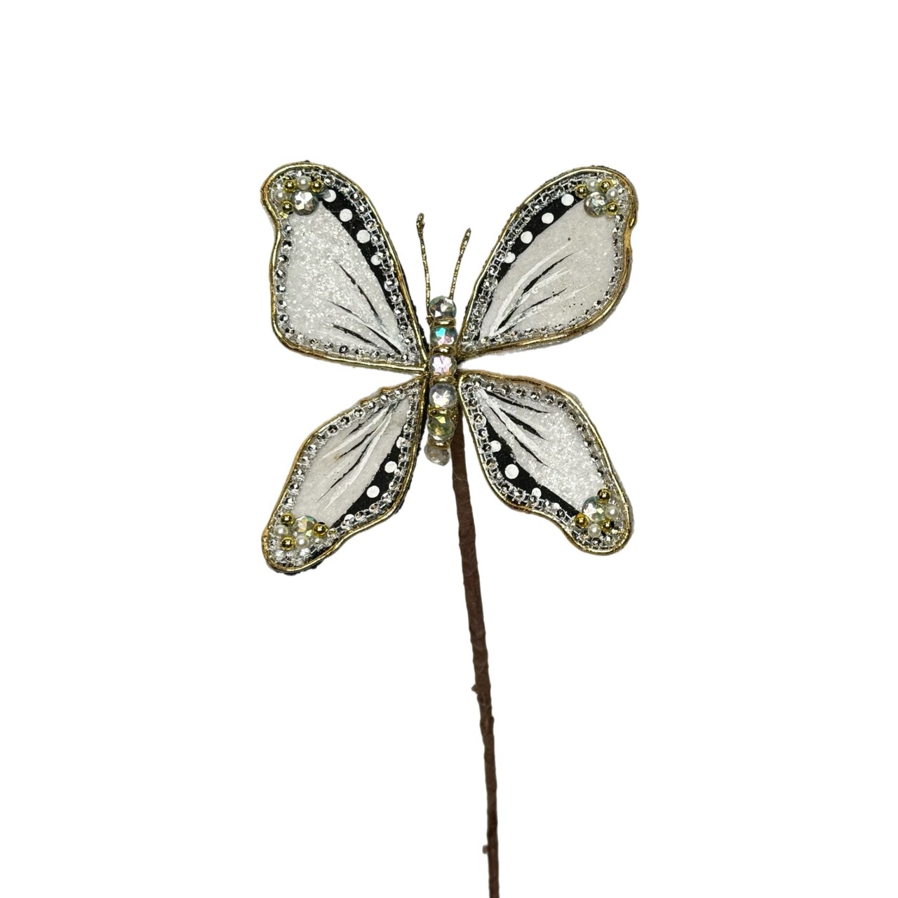 Jeweled Butterly Stem - Final sale / Non-returnable and Non-refundable